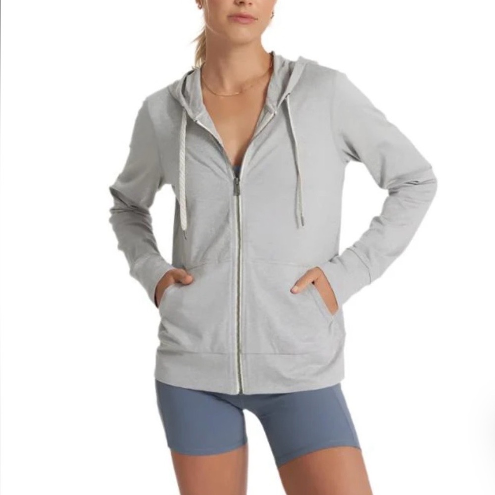 EUC Vuori Halo Performance Hoodie 2.0 Gray Zip-Up XS XSmall